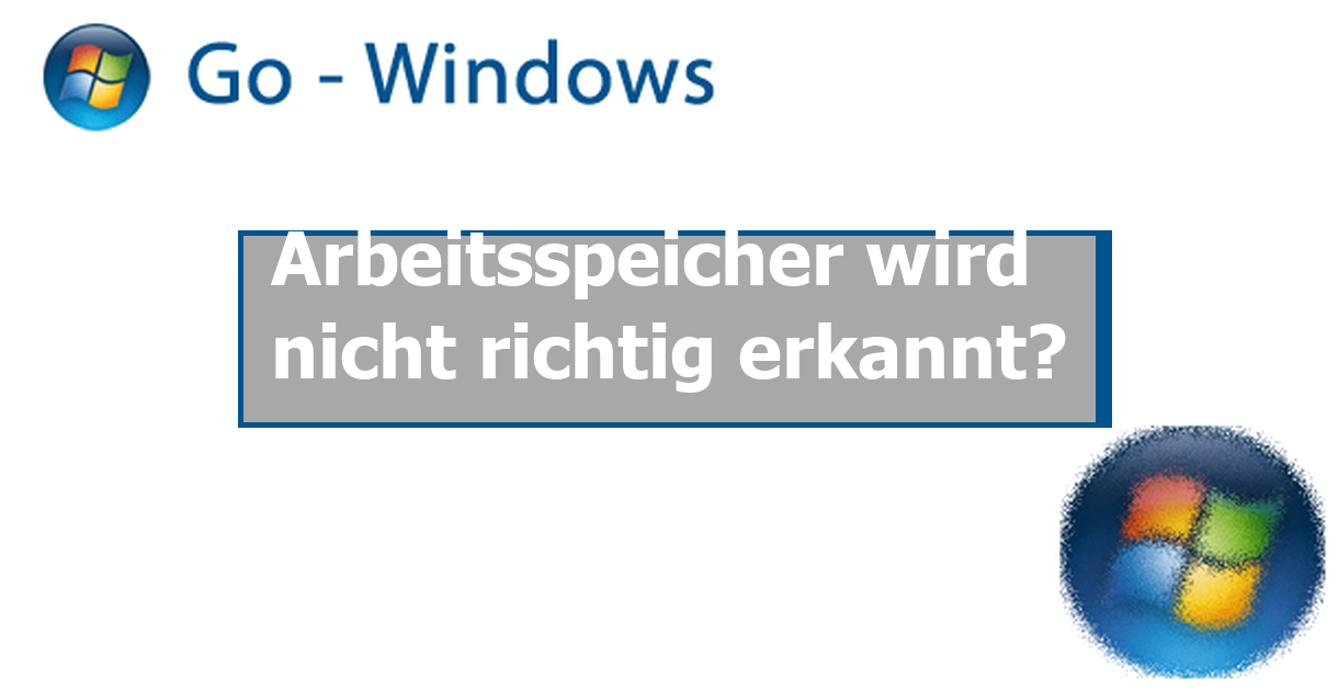Arbeitsspeicher wird nicht richtig erkannt? PC Hardware & Treiber