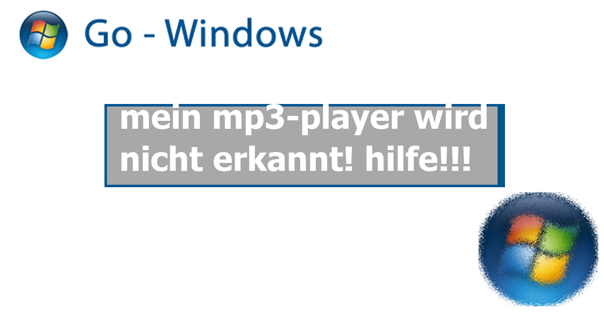 mein mp3player wird nicht erkannt! hilfe!!! PC Hardware & Treiber