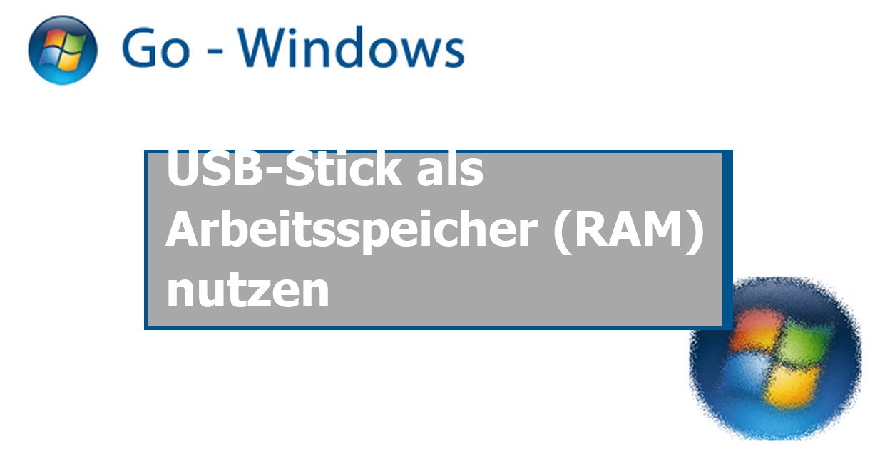 USBStick als Arbeitsspeicher (RAM) nutzen PC Hardware & Treiber