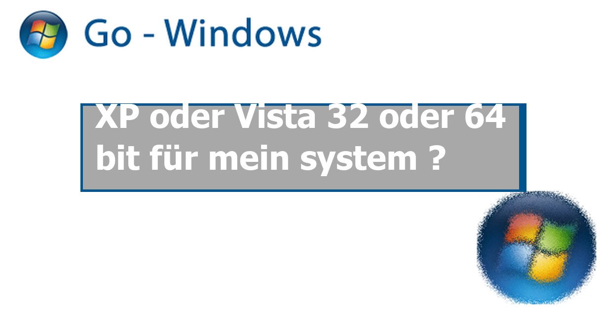 XP oder Vista 32 oder 64 bit für mein system ? Windows Vista Forum
