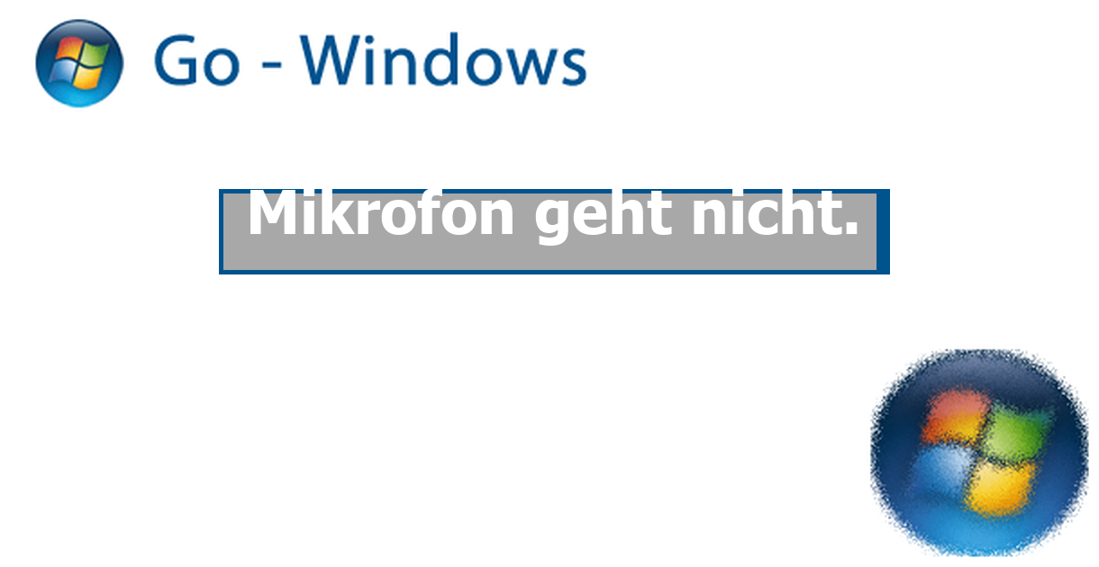 Mikrofon geht nicht. PC Hardware & Treiber