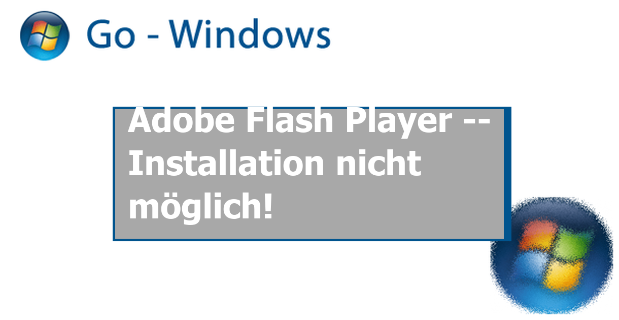 Flash Player Lässt Sich Nicht Installieren Windows Xp