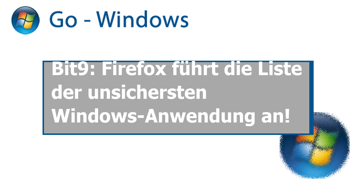 Bit9 Windows Services Bit9: Firefox führt die Liste der unsichersten Windows-Anwendung an! News