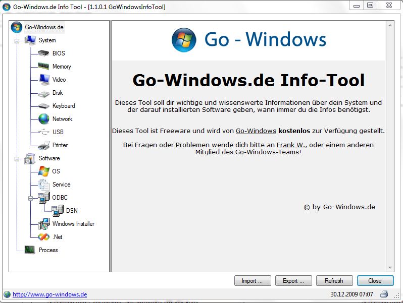 2010 – 1.neue Startseite – 2.Infotool