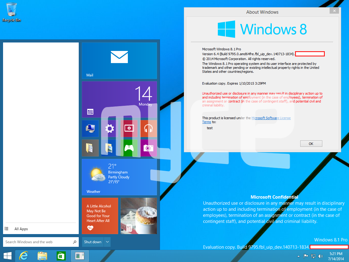 Neue Screenshots von Windows Threshold aufgetaucht